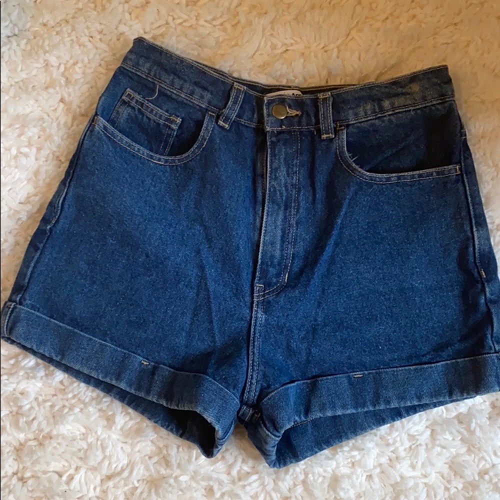 American Apparel high waisted jean shorts size 29